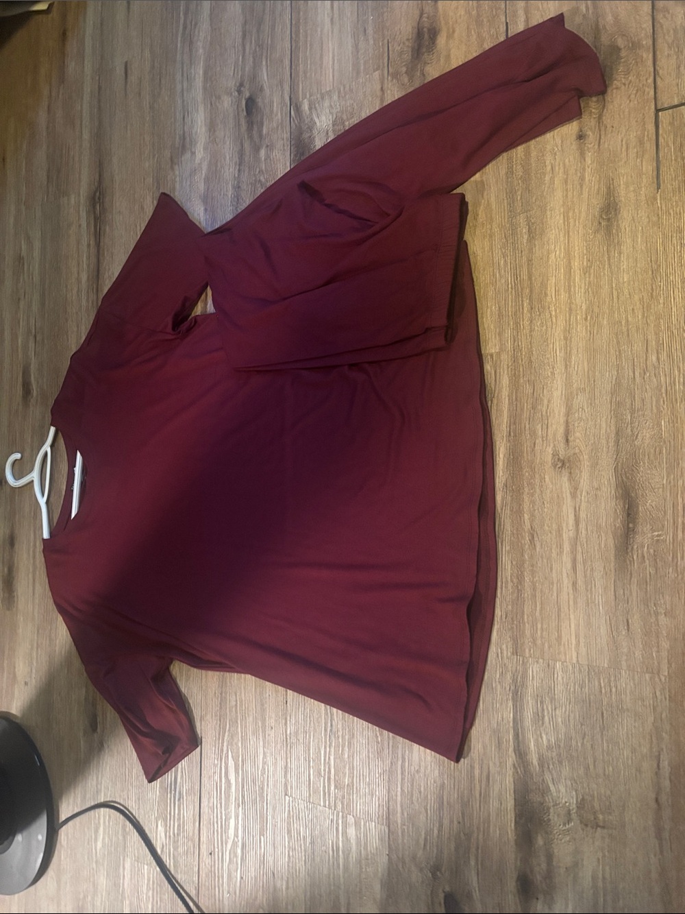 Everyday Relaxed Crewneck Top in Wine